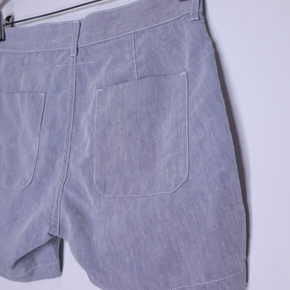 MAISON MARTIN MARGIELA MM6 Patchwork Linen Shorts Blue Casual Women's 38/US 6 - Picture 5 of 9